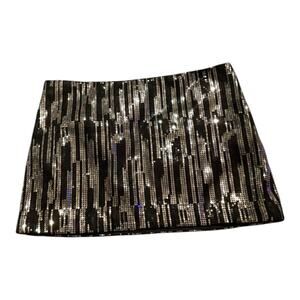 zio Black Sequined Mini Skirt Size S